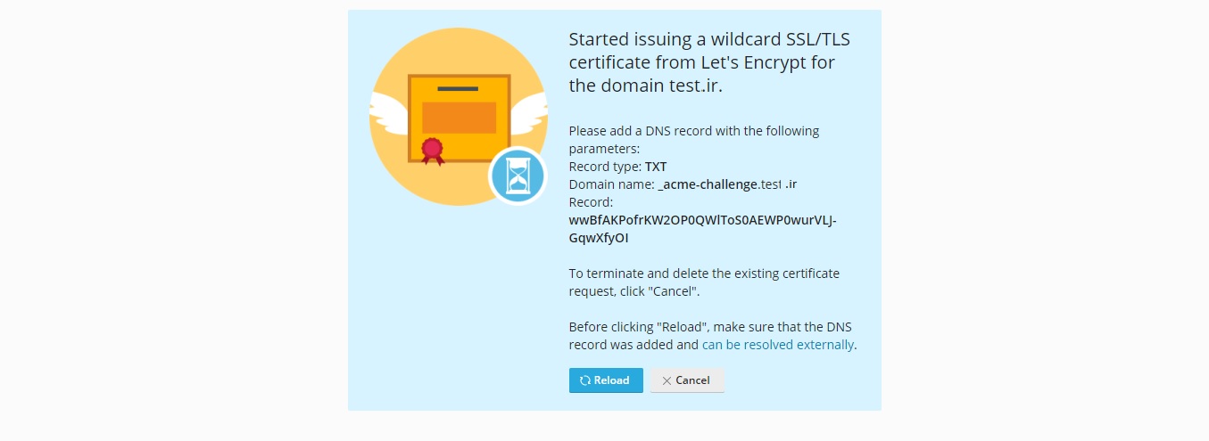 ثبت DNS برای SSL